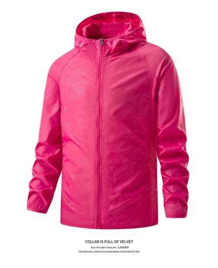 Pink Unisex Portable Giacca