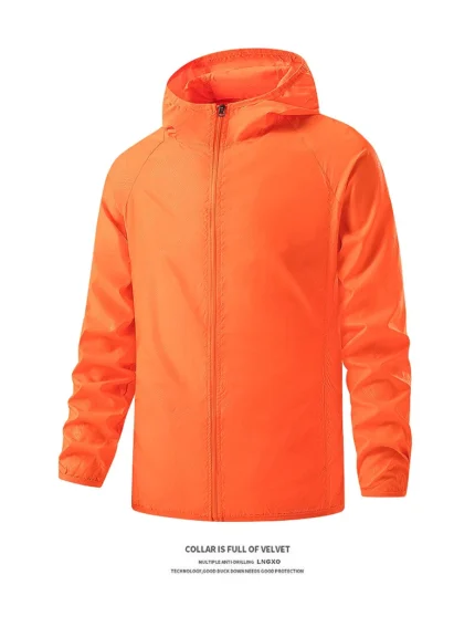 Orange Unisex Portable Giacca