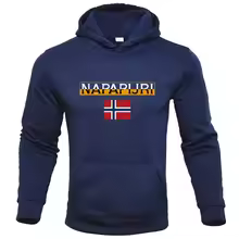 Navy Blue Napapijri Printed Felpa
