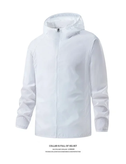 White Unisex Portable Giacca